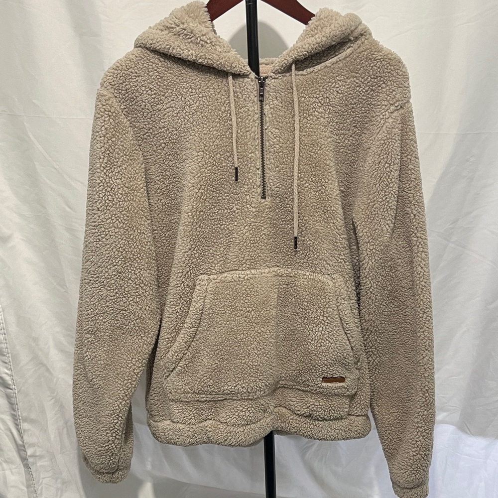 Billabong Tan Sherpa Hoodie Sweater